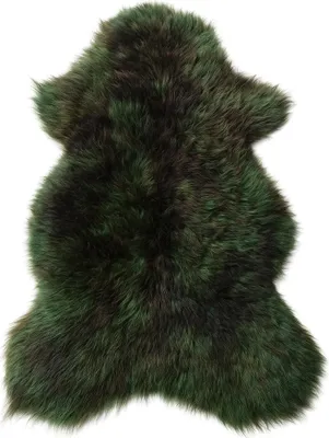 Produktbild von Nordisches Schaffell Smaragdgrün-Schwarz – Echtes Schaffell gefärbt, ca. 110–130 cm