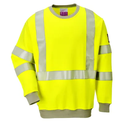 Image de Portwest FR72 Sweat-shirt ignifugé antistatique haute visibilité Jaune Taille M