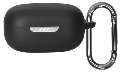 Produktbild von kwmobile Schutzhülle für JBL Live Pro 2 TWS Hülle - TPU Silikon Case für Kopfhörer Ladecase - stoßfestes Cover mit Karabiner - Schwarz