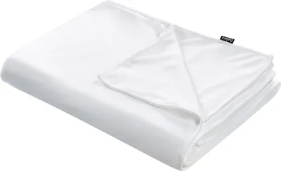 Zdjęcie produktu dla BELIANI Poszewka na kołdrę obciążeniową biała z poliestru 120 x 180 cm z zamkiem nowoczesny wygląd