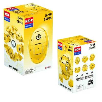 Produktbild von Geomag KOR 2.0 Pantone 108 Yellow 55 pcs, Neodym-Magnet-Spielzeug, 5 Jahr(e), Gelb