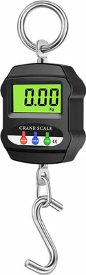 Obrázok produktu pre INF Digitálna závesná váha 300kg - Prenosná elektronická žeriavová váha s LCD čierna