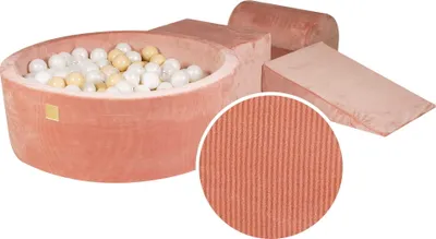 Obrázok produktu pre Penové stavebné kocky pre deti s bazénom na loptičky – mäkké stavebné kocky pre bábätká