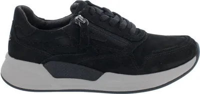 Produktbild von Rollingsoft Sneaker 76.957.67, Nubukleder, Schwarz, Schnürung und Reißverschluss 43