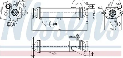 Obrázek produktu pro Chladič, recirkulace výfukových plynů NISSENS 989328