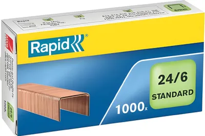 Productafbeelding van Rapid® 24855700 Spijkers voor nietmachine, 24/6 mm, standaard, verzinkt, 1000 stuks