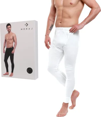 Produktbild von MALE CALESONES MORAJ Weiß Baumwolle Warm Warm Leggings für Winter Fit - L