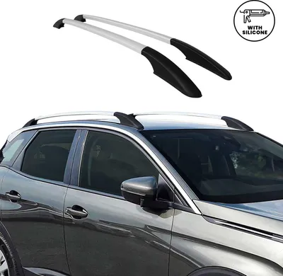 Image de Barres de toit en aluminium pour Citroën C3 2016-2024 argent 2x