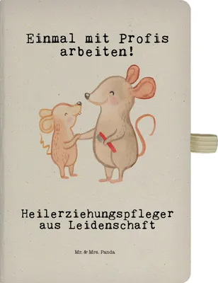 Produktbild von Mr. & Mrs. Panda notizbuch Heilerziehungspfleger Leidenschaft - Transparent - Geschenk, Adressbuch, Tagebuch, Lustig, Ausbildung, Spruch, Kladde, Skizzenbuch, Journal
