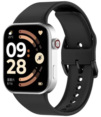 Produktbild von Smartwatch Silikon Armband für Xiaomi Band 10 Pro 9 Pro Redmi Watch 6 Schwarz