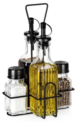 Produktbild von Öl- und Essigflaschen mit Gewürzstreuern im Ständer-Set