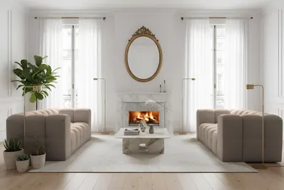 Produktbild von Sofaset Designersofa SOLVIE 2-2 in Stoff Tiffani Taupe