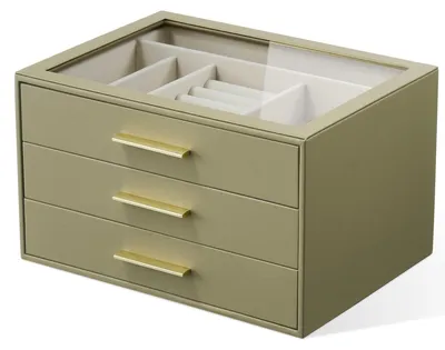 Immagine prodotto di Elegante scatola per gioielli con coperchio in vetro