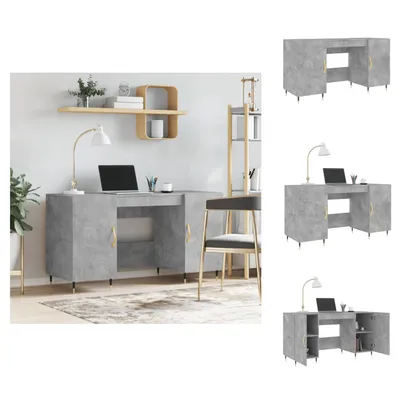 Produktbild von vidaXL Schreibtisch Betongrau 140x50x75 cm Holzwerkstoff -  Schreibtische