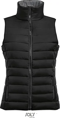 Produktbild von SOLs 01437 | Damen Lightweight Bodywarmer Wave - Farbe: Black - Größe: XL