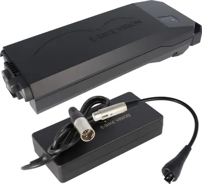 Produktbild von Gepäckträger Power Pack E-Bike Akku lite inkl. Ladegerät und Ladeadapter exakt passend für das Bosch Active und Performance Antriebssystem 10 Ah 360 Wh nur 2 Kg