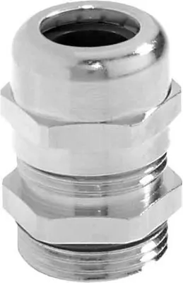 Immagine prodotto di Raccordo filettato M12x1,5 SMS-M12 in ottone (CuZn) nichelato, lunghezza filettatura 6,5 mm - 1 pezzo