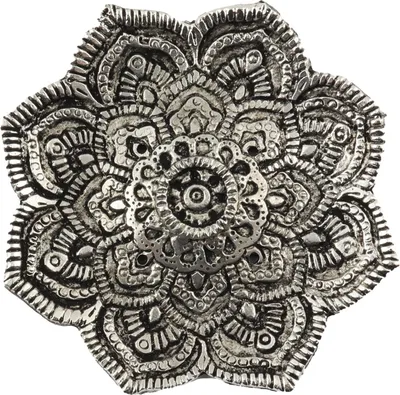 Produktbild von Räucherstäbchenhalter - Schale - Ornamentik - silber - Blume