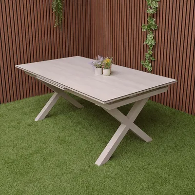 Produktbild von Ausziehtisch Monte Carlo Warmweiß 180–240cm Gartentisch - J4477W