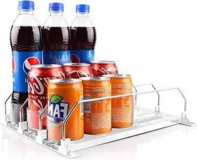 Zdjęcie produktu dla Biały organizer do lodówki na napoje i lody