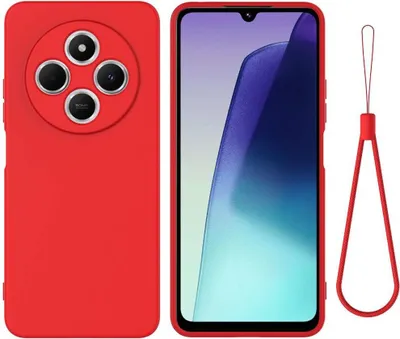 Image de Coque en silicone Lenuo pour Xiaomi Redmi 14C Rouge