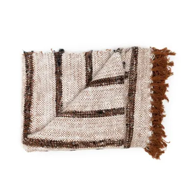 Produktbild von Bazar Bizar Decke aus Baumwolle in Bohemian weiß, 130 x 170 x 3,5 cm
