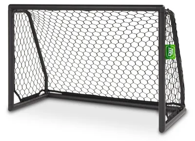Immagine prodotto di EXIT Scala Porta da calcio in alluminio 120x80 cm, resistente alle intemperie, porta da calcio, per bambini, da giardino, nera
