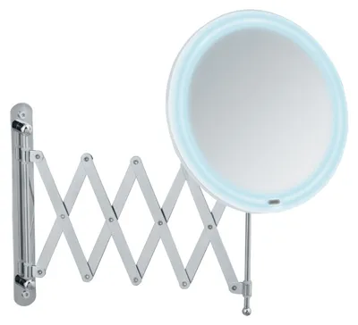 Immagine prodotto di WENKO specchio cosmetico telescopico da parete specchio per il trucco con illuminazione a LED bagno