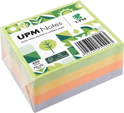 Immagine prodotto di UPM Notes note adesive 5654-75PG Primavera 75x75mm 400 fogli colorati