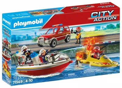 Produktbild von PLAYMOBIL City Action 71569 Feuerwehreinsatz auf dem Wasser
