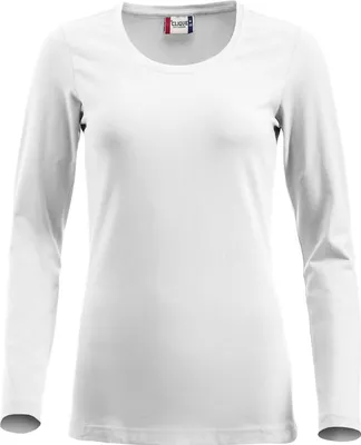Produktbild von Damen Langarmshirt Carolina Rundhalsausschnitt figurbetont Stretch Single-Jersey mit Elasthan