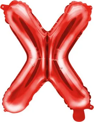 Produktbild von Folienballon Buchstabe „X“, 35cm, rot