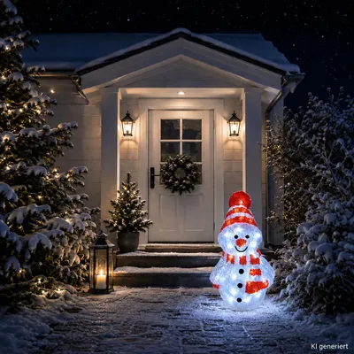 Produktbild von XXL Acryl Schneemann 96 LEDs kaltweiß Außenbeleuchtung