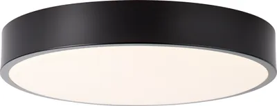 Immagine prodotto di BRILLANTE plafoniera moderna a LED SLIMLINE | lampada da soffitto con paralume nero Ø 33 cm | 12W 1500 lumen 3000 K bianco caldo