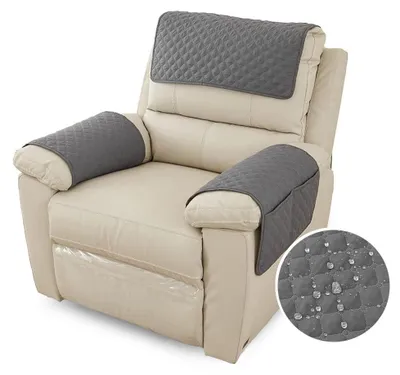 Image de Housse imperméable pour accoudoir avec compartiment de rangement, idéale pour les meubles