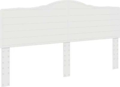 Image de Tête de lit Blanc Brillant Bois d'ingénierie