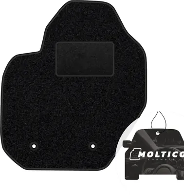Produktbild von moto-MOLTICO Fahrer Fußmatte Auto Velours Fahrerseite Autoteppiche Schwarz Fahrermatte 1-teilig passend für Volvo XC60 I 2008-2017