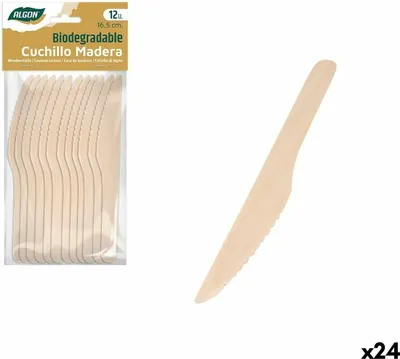 Obrázek produktu pro Sada nožů Algon wood 12 kusů 16,5 cm (24 kusů)
