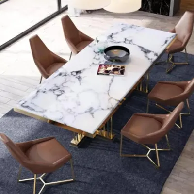 Obrázek produktu pro Nábytek Stoly Jídelna Design Kuchyně moderní mramorový jídelní stůl 90x160