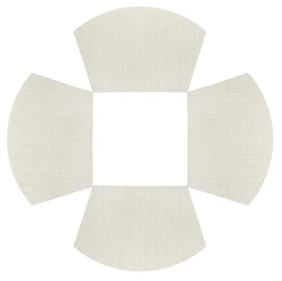 4er-Set keilförmige Platzsets, 45x30 cm, gewebtes Vinyl, beige