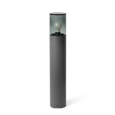 Produktbild von Sockelleuchte dunkelgrau mit Rauchglas H700 KILA 71750