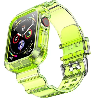Produktbild von Silikon-Armband für Apple Watch 6/5/4/SE 40mm - Hellgrün KP26553