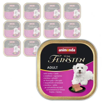 Zdjęcie produktu dla Animonda Vom Feinsten Mokra Karma Dla Psa 11x150g Z Indykiem I Jagnięciną