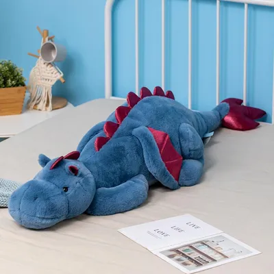 Productafbeelding van Pluche draak 110 cm - Zacht 3D-katoenspeelgoed - Antiallergisch - Handwas aanbevolen