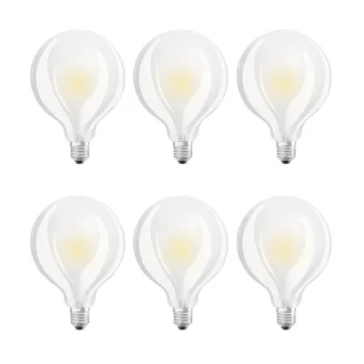 Produktbild von 6 x Osram LED Filament Retrofit Classic Globe G95 6,5W = 60W E27 matt 806lm tralweiß 4000K