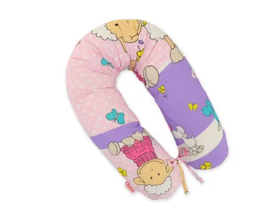 Produktbild von Längeres Schwangerschaftskissen für Schwangere zum Schlafen + abnehmbarer Bezug - Pink Sheep