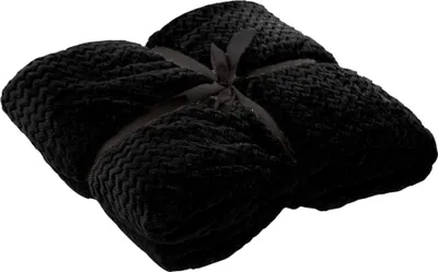 Produktbild von Dutch Decor Wohndecke Flanell-Jacquard Mara 150x200 cm Schwarz