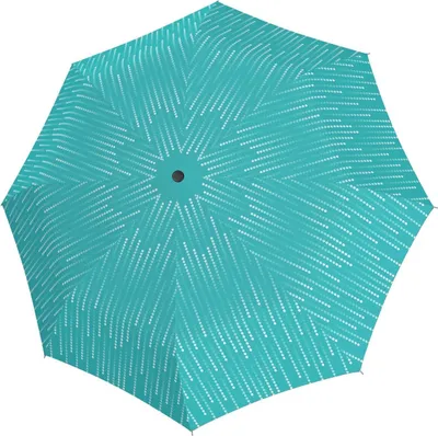 Produktbild von doppler Taschenregenschirm Regenschirm Fiber Automatic Glamour Blue türkis mehrfarbig