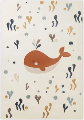 Produktbild von Hanse Home Kinderteppich Moby, Spielteppich, Wal, Tiere, Kinderzimmer, Creme - 200x290 cm