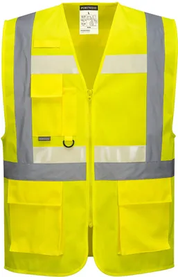 Produktbild von Portwest G456 Glowtex Exekutive Weste mit Ezee-Reißverschluss Yellow Gr. L